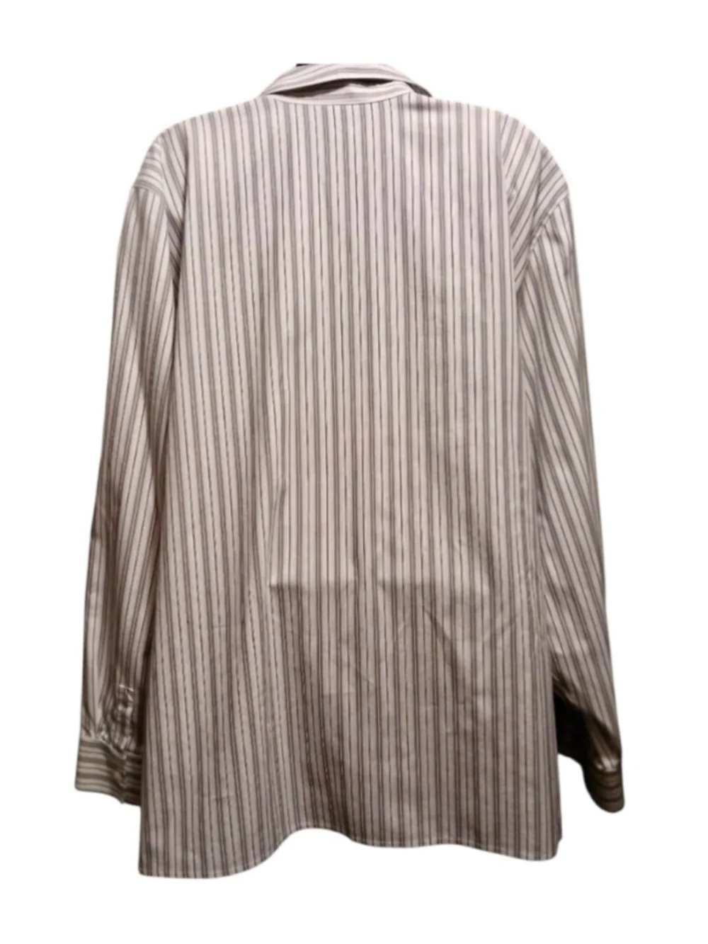 Catherines Women's Gray & White Striped Non-Iron Button-Down- Size 3X INV379 A5